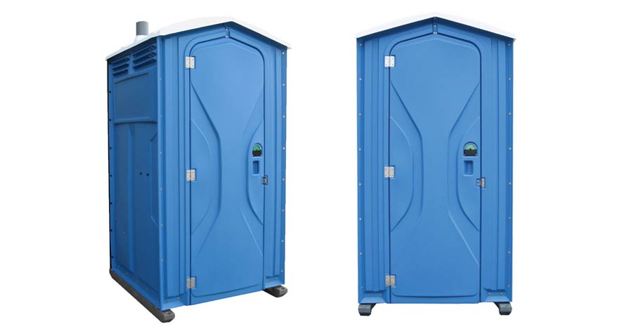 Long-term porta potty units on site in Bentonville, Arkansas